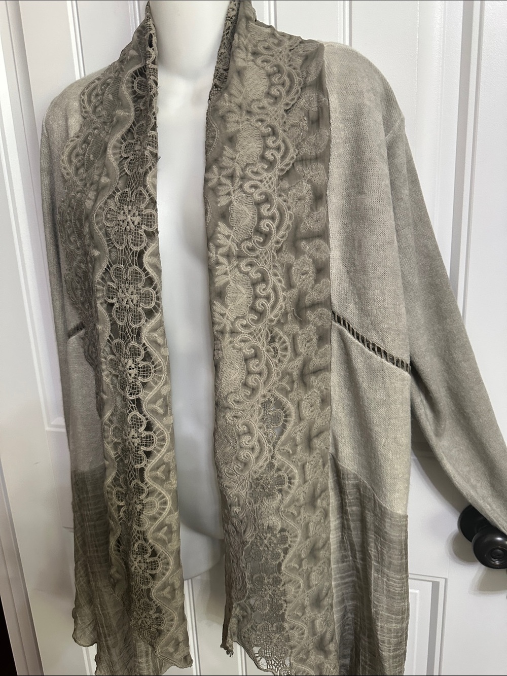 Sage Green Lace Cardigan Kamana Small